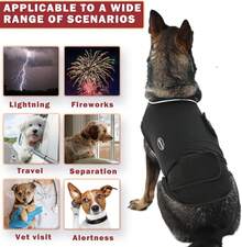 Dog Anxiety Vest, Skin-Friendly Thunder Jacket For Dogs, Dog Calming Shirt For Thunder, Fireworks, Vet Visits And Separation - Keep Pet Calm Without Medicine, Fit For Small Medium Large DogsChristmas - Màu Hồng Tươi - Xem 3