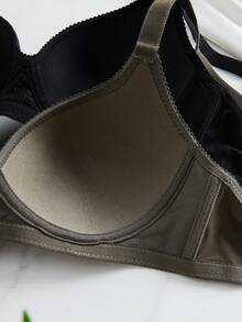 2 件女士舒适多色睡眠无线软杯纯色 Bralette 内衣文胸 - 彩色 - 查看 5