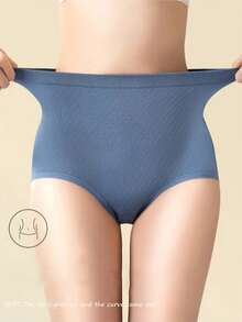 5 件高腰无缝塑身内裤，柔软舒适塑身内裤，透气纯色内裤，无缝不透明，适合日常和正式场合，柔软隐形设计，有裸色、粉色、紫色可选，适合 80-140 磅