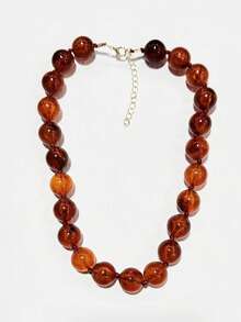 1pc Bohemian Style Multi-Layer Plastic Acrylic Beaded Necklace, Geometric Circle Pattern, Handmade, Suitable For Festival And Daily Wear - Bead Necklace - View 41