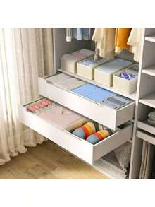 Simple Style Foldable Cloth Storage Box Closet Dresser Drawer Divider Organizer Basket Bins For Underwear Bras Decorations Autumn Decor Festival Decor Room Decor Home Decor Fall Decor Bedroom Decor For Women Storage Organizer Travel Holiday Essential Fall Decor Autumn Halloween