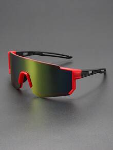 1pc Unisex Outdoor Sports Cycling Eyeglasses With Gradient Mercury Lens, Suitable For Biking, Hiking, Running For Summer Beach Vacation,Outdoor,Travel - Gradient - View 18