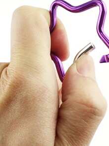 户外钥匙扣 - 创意登山扣式露营户外配件，铝制星形登山扣，创意弹簧钩钥匙扣，户外露营徒步配件，3 个工作日内发货，铝合金户外星形弹簧锁钥匙扣 - 彩色 - 查看 7