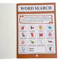 Lachilly 16 Pages Animals Word Search Workbook – Animals Themed English Vocabulary Puzzles For Kids, Classroom Activity, Teacher Student Interactive Learning Tools, Children's Educational Toys, Homeschool Teaching Aids - Multicolor - View 7