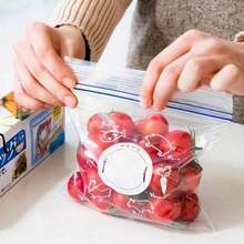 50pcs   Transparent Self Sealing Fresh-Keeping Bag With Food Pattern, Sealed For Storing Snacks, Fruits And Vegetables, Convenient For Preservation - Transparent - View 3
