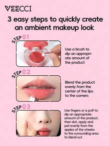 VEECCI All-Purpose Lip And Cheek Cream, Silky And Moisturizing, Brightens Skin Tone With A Creamy Texture And Blends Easily,2-In-1 Lip And Cheek Cream,A Must-Have For Quick Outings - L03 Korean Girl Aesthetic - View 3