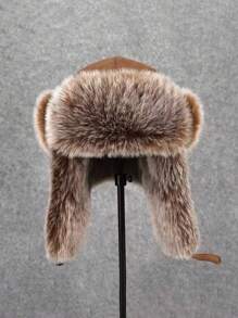 قبعة نسائية من نوع Trapper بألوان متباينة، محبوكة بسمك مناسب للطقس العادي والأنيق، متعددة الاستخدامات مناسبة للخارج والتزلج والدراجات والسفر والحفلات والاستخدام اليومي في فصلي الخريف والشتاء