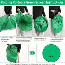 Portable Green Screen Chair, 28.4 In Greenscreen Backdrop With Stand Double Sided Foldable Green Background, For Photography Streaming Gaming Photo Zoom Video Chats And Meeting, Backdrop Video Calls, Photo Props - 75cm - View 6