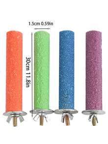 Parrot Claw Grinding Stick, Natural Wooden Perch For Small Birds, Non-Slip & Wear-Resistant Scratching Post, Cage Exercise Claw Trainer, Pet Bird Supplies - Multicolor - View 13