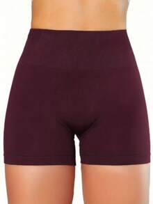 Seamless Knitted Peach Hip High Waist Compression Running Fitness Yoga Shorts Booty Shorts Women Boxer Shorts