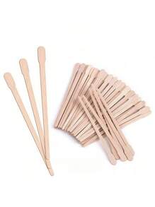 木质脱毛蜡棒，适用于眉毛、唇毛、鼻毛去除，一次性蜡棒，脱毛蜡棒，美发沙龙美容旅行必备品