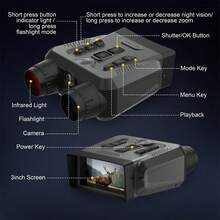 4K Night Vision Goggles Binoculars With LCD Screen 4K Night Vision Binoculars For Adults, Dual Night Vision Modes Binoculars With 4000mAh Battery, 64GB SD Card Included For Adventure And Surveillance,Tracking Up To 500 Meters