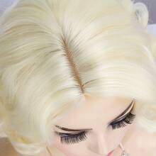 1920s Style Short Wig For Women, Finger Wave Natural Synthetic Hair Wig, Suitable For Role Play, Carnival Costumes, Flapper Girl Styles, Halloween And Other Occasions - Beige - View 6