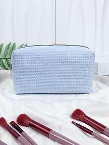 个性化华夫格旅行化妆包 - 毕业季回礼，可定制字母化妆包、刺绣洗漱包、伴娘礼物、结婚礼物、女士礼物、化妆包，可爱、萌、简约、趣味、卡哇伊、千禧年风、极简主义、通勤、商务休闲、基础款、定制、个性化、独特、专属定制、送给她、家人、朋友、女朋友、永恒的爱 - 彩色 - 查看 6