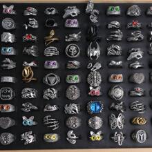 10pcs/Set Vintage Punk Gothic Style Rings, Animal Skull Eye Design, Hip Hop Party Gift, Friend Gift, Daily Accessory