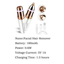 Conduroma Eyebrow Trimmer For Women, 2 In1 Rechargeable Facial Hair Removal And Eyebrow Shaver, Eyebrow Facial Trimmer, Face Lips Body Painless Facial Razor With Ring LED Light 
