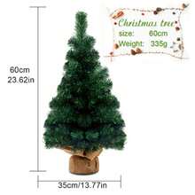 1 pièce Mini sapin de Noël décoratif, sapin de Noël de table en toile de jute, décoration de fête de Noël, décoration de maison, décorations de Noël, décoration de chambre, hiver