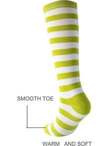 Knee High Socks Stripes Girls Cotton Calf Athletic Tube Socks,SOCKS