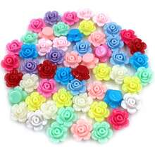 50Pcs 12mm Rose Flower Beads Loose Beads DIY Beads Jewelry Accessories Handmade Material - Multicolor - View 3