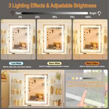 Tocador con espejo y luz LED, escritorio con 5 cajones y taburete - Perfect For Organizing Makeup, Skincare, Elegant Vanity|Decorative Vanity, Vanity Furniture, Compact For Small Space, Bedroom Decor Gift, Perfect Gift For Women Girls , Ideal para regalos de Navidad y Halloween. - Blanco - Ver 5