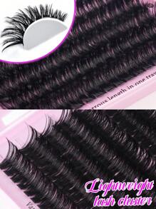 544/640 piezas Racimos de pestañas postizas estilo D Curl de alta capacidad, adecuadas para ojos gruesos y esponjosos, con aspecto natural. Maquillaje de belleza para hacer en casa. Gran capacidad de libro de pestañas individuales para principiantes, artistas de maquillaje, pestañas postizas suaves y duraderas. Extensiones de pestañas segmentadas para ojos de zorro/gato. Libro de pestañas portátil para viajes, adecuado para escenario, boda, exterior, trabajo diario, fiesta de música. Utiliza racimos de pestañas (80D100D/50D60D/30D40D/10D20D)