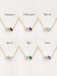 1pc December Birthstone Fashion Necklace For Women, Casual Luxury Style, Suitable As Gift