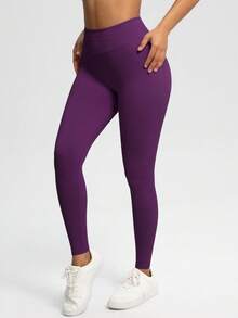 Women's Yoga Leggings, Low Waist Ribbed Yoga Tights, Fitness Leggings, Seamless Yoga Pants, Stretchy Sports Tights