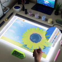 Elapoid 1 pièce Super grande planche lumineuse LED A2/A3/A4/A5 haute luminosité pour copier, planche lumineuse LED pour kit de peinture de diamant, planche lumineuse pour art de diamant, planche lumineuse à tracé alimentée par USB pour peinture, croquis, animation, avec 4 pinces, cadeau de Noël Halloween (noir, rouge, bleu, jaune disponible)