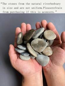 20pcs Natural River Rocks For Painting - Smooth Flat Stones, Art & Crafts Decor, Major Material: Natural Stone