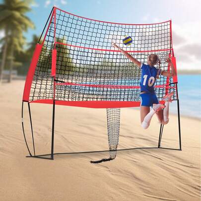 OUKANING Red de entrenamiento de voleibol, red de práctica de voleibol, equipo de entrenamiento de voleibol