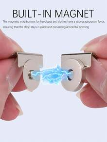 1对金属无缝磁扣，适用于包袋 - DIY磁扣，手提包磁扣 - 彩色 - 查看 10