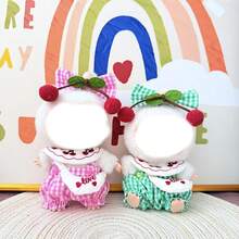 1pc Clothing Hanger Accessory, Plaid & Cherry Printed Overalls Bag Set - Multicolor - View 3