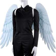 1 pieza Alas de ángel de tela no tejida gruesa y premium, adecuadas para que hombres y mujeres decoren sus alas, accesorio de disfraz para fiesta de Halloween
