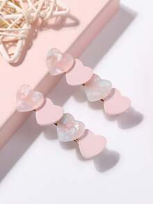 2 件心形和星形发夹，适合女孩、刘海和侧发夹 - 彩色 - 查看 5