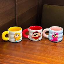 CRAYON SHINCHAN 蜡笔小新官方陶瓷杯，情侣生日礼物，家用和办公室用水杯