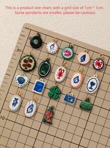 1pc Fashionable And Exquisite INS Marine Creature Conch Lobster Crab Shell Fish Clover DIY Pendant, Plated With 18K Gold, Not Easily Oxidized, Suitable For Wives And Mothers To Freely Match. - Multicolor - View 2