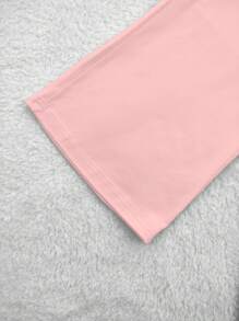 定制女士春夏秋冬休闲运动裤，定制图案/情侣/宠物/姐妹/自拍/家庭照，标志设计，节日礼物，惊喜礼物，生日礼物，结婚礼物，母亲节礼物，闺蜜礼物，周年纪念礼物，情人节礼物，送给她的礼物 - 粉色 - 查看 2