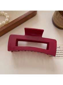 2 piezas/1 pieza Pinza de pelo cuadrada hueca minimalista y suave, pinza de pelo mate gruesa, pinza de agarre de alta gama, nueva pinza antideslizante e irrompible, adecuada para uso casual, regalo para amigos, nuevo accesorio de pelo personalizado