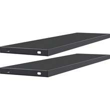 Metal Storage Shed Shelves For 59 Cuft Vertical Outdoor Storage Shed,2PCS Space-Saving Waterproof Shelf With 8 Screws For Outdoor Storage Sheds, 51 Inx13.8 In, Easy Assembly, 22 Lbs, Black - Gray - 查看 1