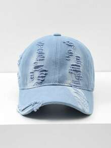 Gorras de béisbol de mezclilla con bordado de letras, agujeros, ajustables, para uso en exteriores en primavera y otoño, unisex, para protección solar