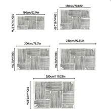 Velvet Flat Geometric Print Entrance Plaid Entrance Room Modern Minimalist Striped Carpet, Machine Washable, Flat Woven Lightweight Polyester Blend, Office Bedroom Indoor Carpet, Retro Design Home Decoration, Suitable For Living Room Dining Room Multifunctional Carpet Minimalism, Abstract Style Light Color Carpet, Simple Yet Extraordinary - 彩色 - 查看 7