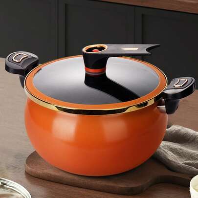 Versatile 7L Micro Pressure Cooker Pot, Non-Stick & Easy Clean,  Induction Cooker With Clear Lid For Gas/Induction, For Stew/Soup/Rice