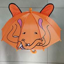 1 szt. losowy wzór, miniaturowy, uroczy parasol z uszami zwierząt, średnica 50 cm, dziecięcy parasol zabawkowy, parasol rekwizytowy, parasol dekoracyjny do fotografii