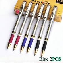 2 piezas Edición Limitada Bolígrafos de Firma, Punta Fina de 0.5mm, Tinta de Secado Rápido, Azul/Rojo/Negro, Ambidiestro, Body de Plástico Redondo, Punta Ancha, Tapa de Apertura con Clic, Escritura Suave, Adecuado para Oficina, Escuela, Artistas