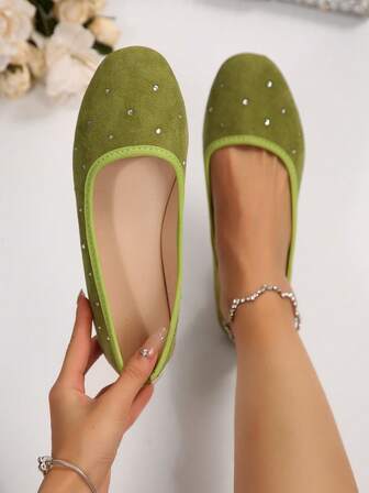 Women's Slip-On Ballet Shoes, Soft Bottom Casual Driving Moccasins Suitable For Daily Commute, Spring, Autumn, Summer And All Seasons