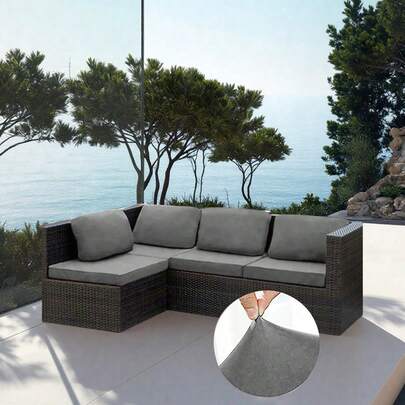 适用于1/2/3/4座沙发、L型沙发靠背套、加厚弹力沙发座套、牛奶丝面料、花园椅套、户外椅套、防滑沙发套、家具保护套、宠物友好型家居装饰，适合圣诞节及其他节日