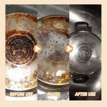 JAYSUING Multifunctional Kitchen Cleaning Powder Removing Grease Stains Dirt For Kitchen Range Hoods Stovetops Ovens Oil Cleaner Bubble Powder 110g/250g - 白色 - 查看 11