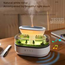 Aroma Humidifier,250ml Microlandscape Raindrop Essential Oil Aromatherapy Diffuser,7 Colorful Light Essential Oil Diffuser,Rainfall Humidifier With Rain Sounds,Auto-Off ﻿Timing Ultrasonic Fragrance Diffuser Air Fresher Humidifier For Home Bedroom,Office,Yoga,Microlandscape Home Decoration,Ideal Gift For Women Girls,Birthday Gift,Wedding Gift,Valentine's Day Gift,Home Decoration - EU C Type Plug(220-240V) - View 8