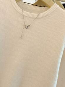 Set de 3 suéteres de punto de unicolor, adecuados para vacaciones, oficina, hogar, casual, viajes, aeropuerto, otoño/invierno