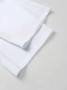 男士两件套 - 亚麻衬衫和抽绳长裤套装 | 轻盈透气休闲长袖沙滩度假套装 | 婚礼派对假日服装 | 送给丈夫、父亲的礼物，秋季服装，舒适套装 - 白色 - 查看 8